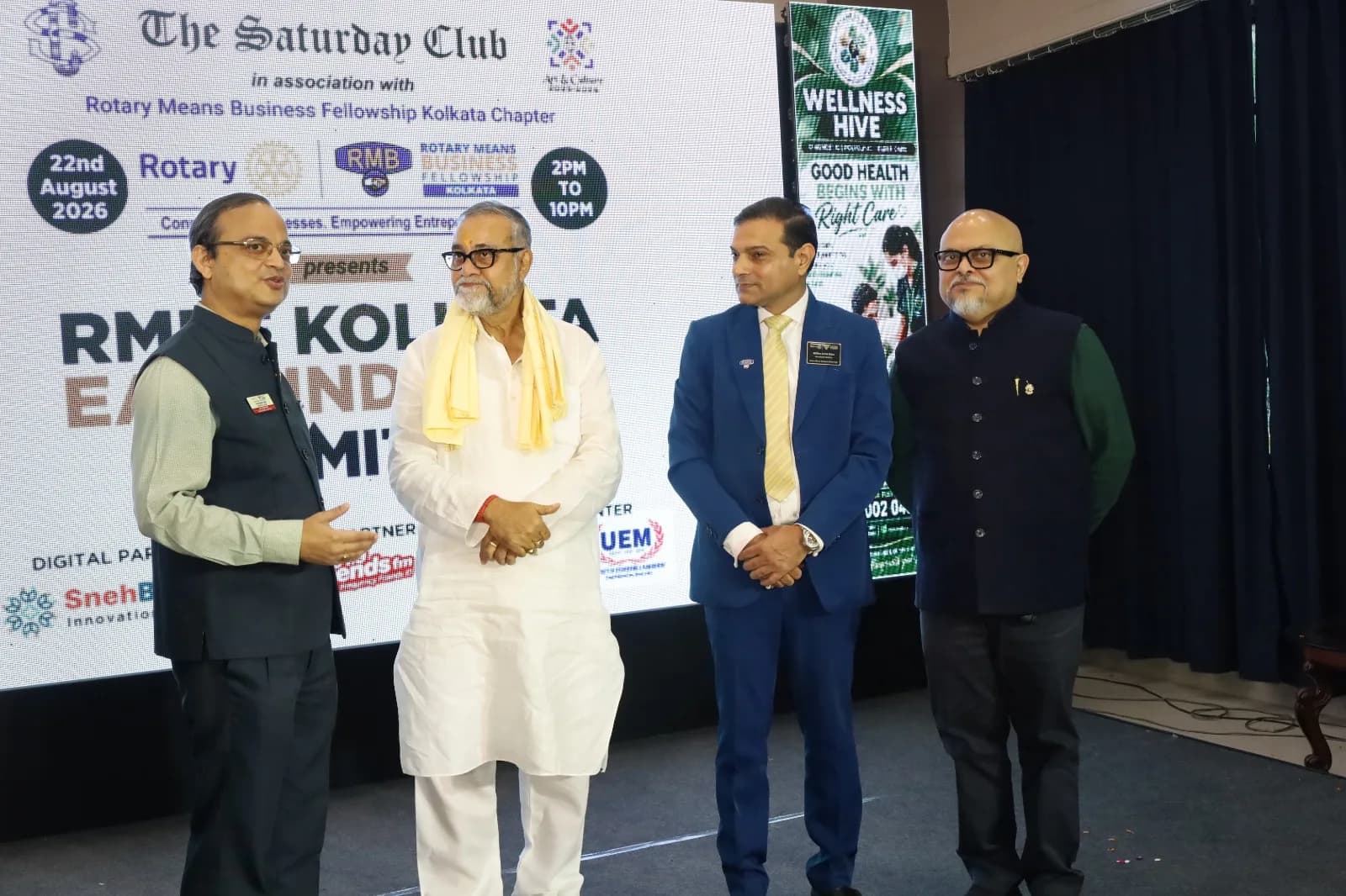 RMBF Kolkata chapter leaders on stage at the East India Summit